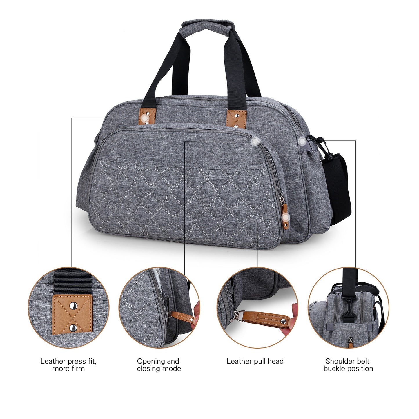 Sac à Langer Convertible avec Lit de Bébé et Tapis à Langer